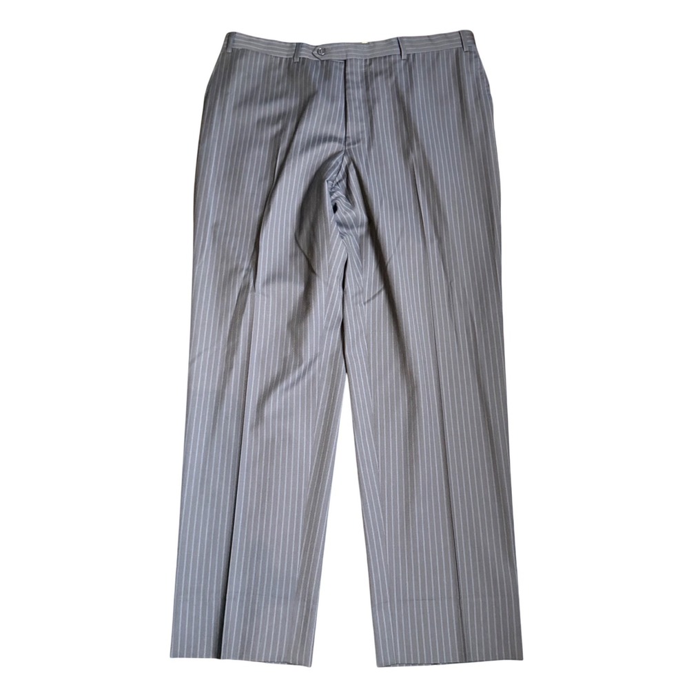 Canali Mens Navy Blue Pinstripe Wool Dress Pants 38 56 L 13290/37